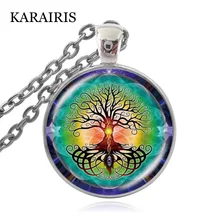 Ожерелье karairis new life tree ожерелье со стеклянным кабошоном