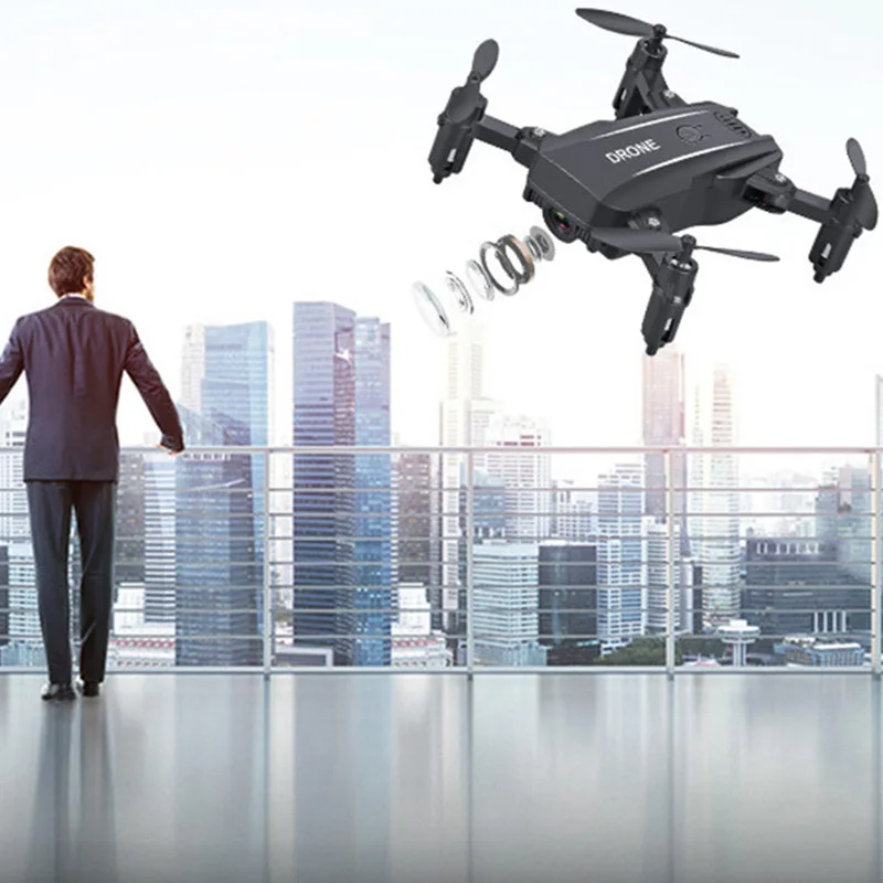IG-Fpv мини Дрон вертолет Дрон для селфи Gps дроны Квадрокоптер широкий угол складной, без камеры черный