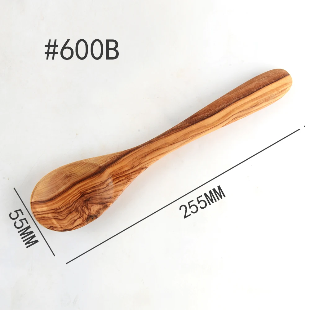 Набор посуды для кухни, кухонные ложки, инструменты для антипригарной посуды, натуральная оливковая древесина, кухонные принадлежности# 600AB - Цвет: 600B