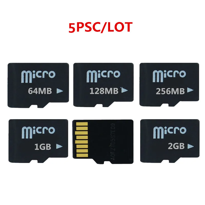 Акция! 5 шт./лот 8 ГБ 4 2 1 512 МБ 256 Мб 128 64 Micro SD карта TF памяти для сотового