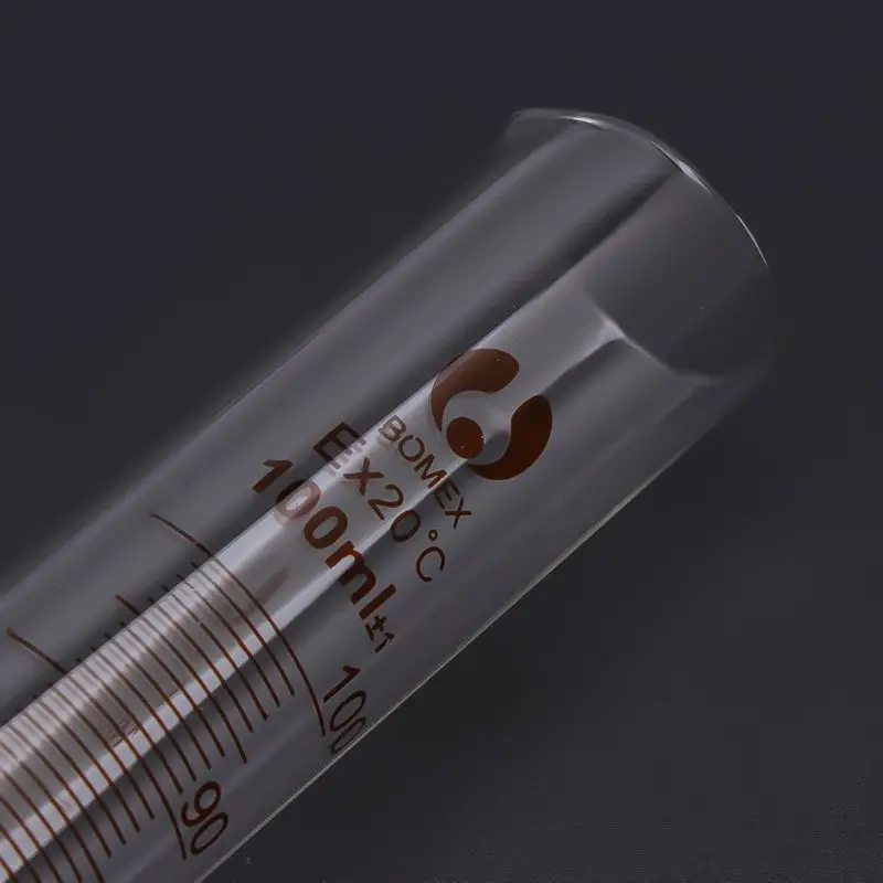 Прямая поставка 10 мл 25 мл 50 мл 100 мл Градуированный Цилиндр измерительный инструмент лабораторная стеклянная мерная емкость химический цилиндр набор