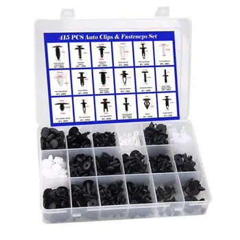 

Mixed 415 PCS Car Fastener Auto Universal Bumper Fixed Clamp Push Type Clip For Car Series Fastener