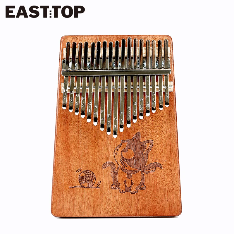 EASTTOP EK17-A 17 Keys Kalimba Thumb Piano High Quality Okoume Wood Mbira Body Musical Instruments |