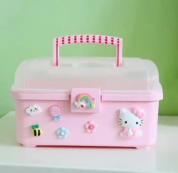 

quality kawaii cute Emergency Survival First Aid Kit kids home Medical box Case Pouch girls home storage box xmas gifts