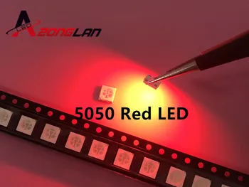 

500PCS/LOT Surface Mount New Real Rushed MUXIN LIGHT 5050 Red Smd Plcc-6 3-chips Ultra Bright Light-emitting Led Diodes