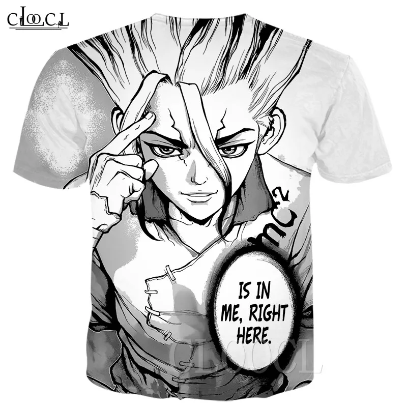 Японское аниме Dr. Stone футболка Летняя мужская одежда 3D принт Dr. Stone комиксы повседневные унисекс размера плюс футболки пара свитеров