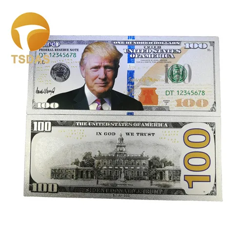 Цвет США золотые банкноты 5 долларов Америка банкоты для подарка - Цвет: 4