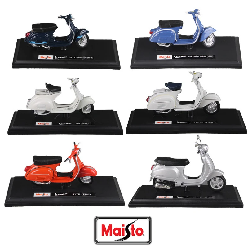 Скутер Maisto 1:18 14 стилей Piaggio модель Vespa Мотоцикл римские праздничные коллекционные