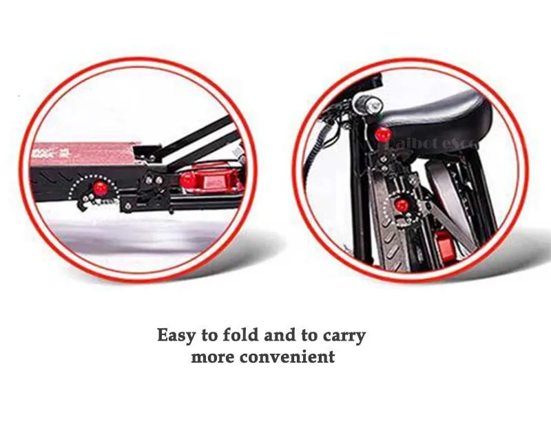 Daibot Electric Elderly Scooter 4 Wheels Electric Scooters 10 Inch 500W Foldable Electric Scooter For Disabled BlueBlackRed (46)