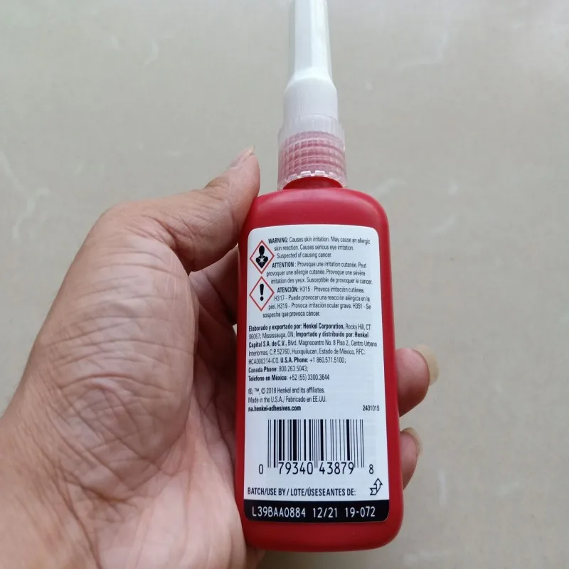 US loctite 243 клей винт уплотнительный клей болт фиксация для обслуживания двигателя оборудования 50 мл