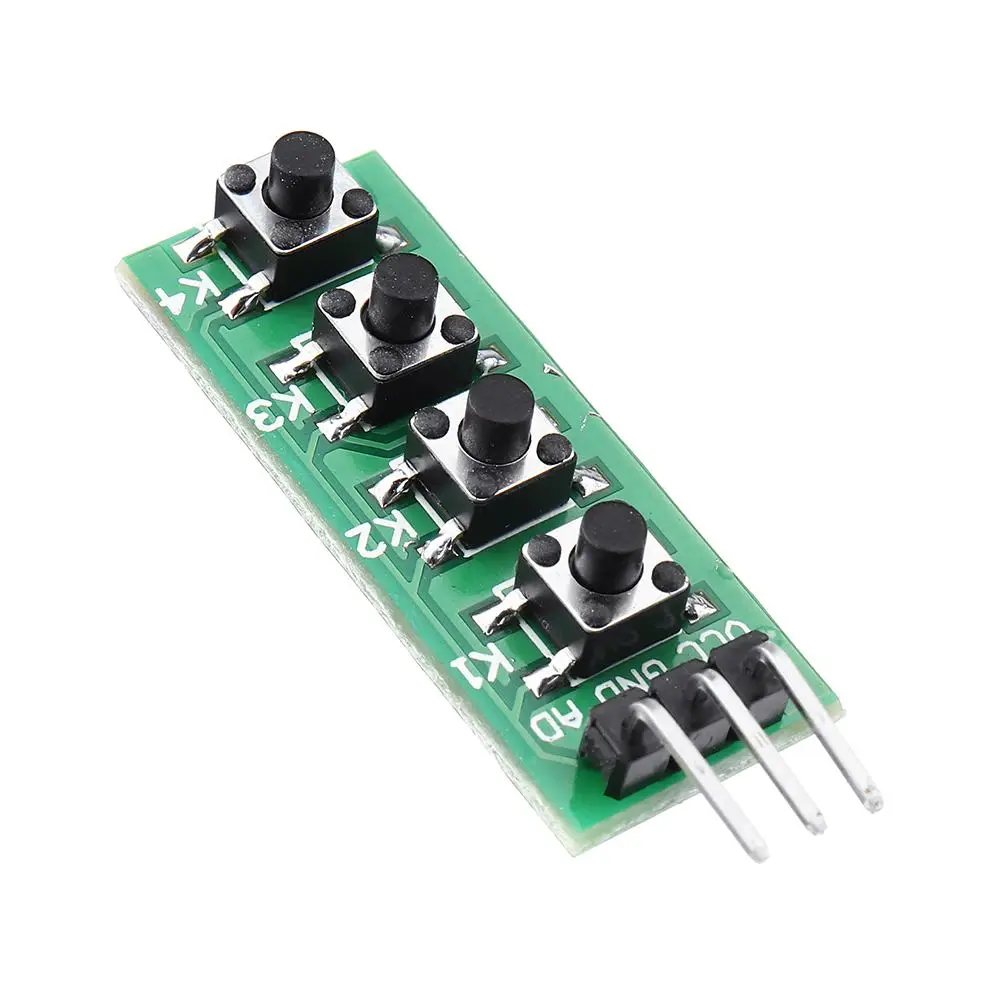 4 кнопки Ad кнопочный модуль переключатель для Arduino аналоговый электронный строительный блок Kc11B04 4-кнопочный общий катодный ключ модуль