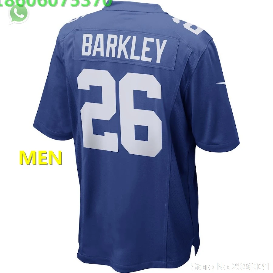А+++ Качественная мужская футболка для взрослых Saquon Barkley 26 New York