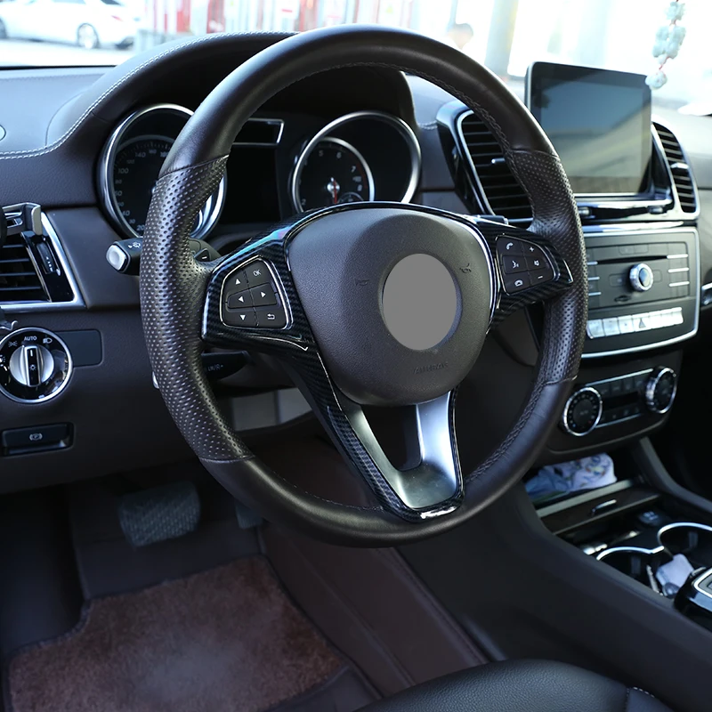 4 стиля ABS кнопка рулевого колеса украшение рамка отделка Стайлинг для Mercedes benz C E GLC CLA GLA класс W205 W213 X253 C117 X156