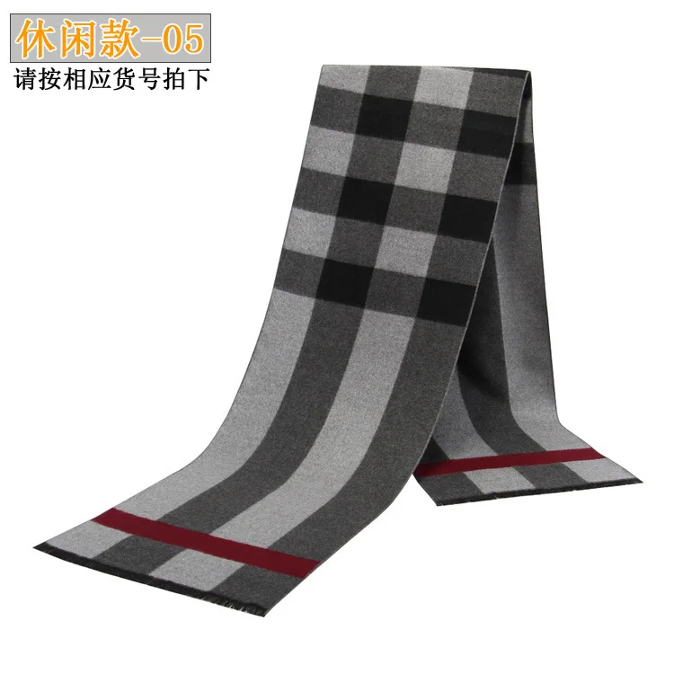 High Quality Luxury Design Men Scarf Foulard Plaid Scarves Poncho Casual Winter Scarfs Male Bufandas Hombre - Цвет: 3