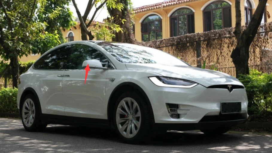 Для Tesla модель x 100D 75D 90D p90D Настоящее карбоновое волокно зеркало заднего вида крышки боковые зеркала Стайлинг автомобиля