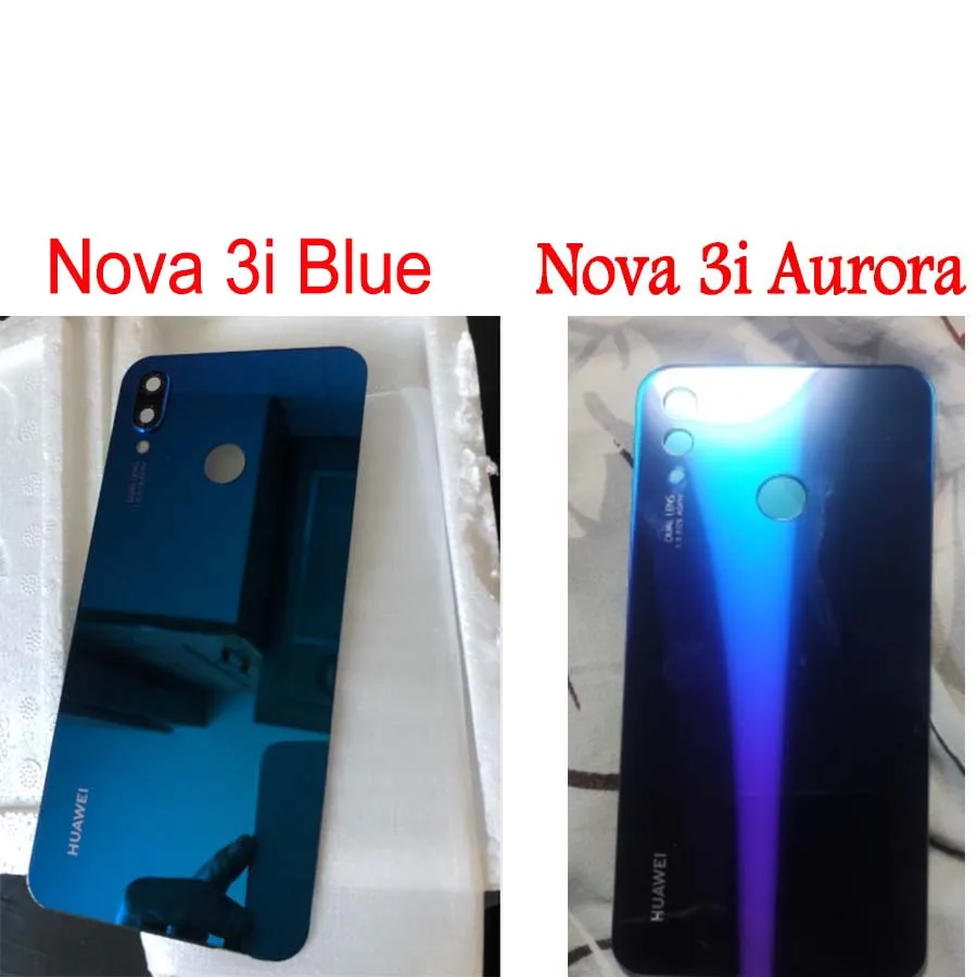 Оригинальная крышка батарейного отсека для Huawei Nova 3I Задняя стеклянная Крышка 3