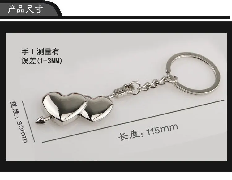 Kill Two Birds with One Stone Keychain Valentine's Day Wedding Photography Small Gifts 100 Years All Seasons Heart Keychain