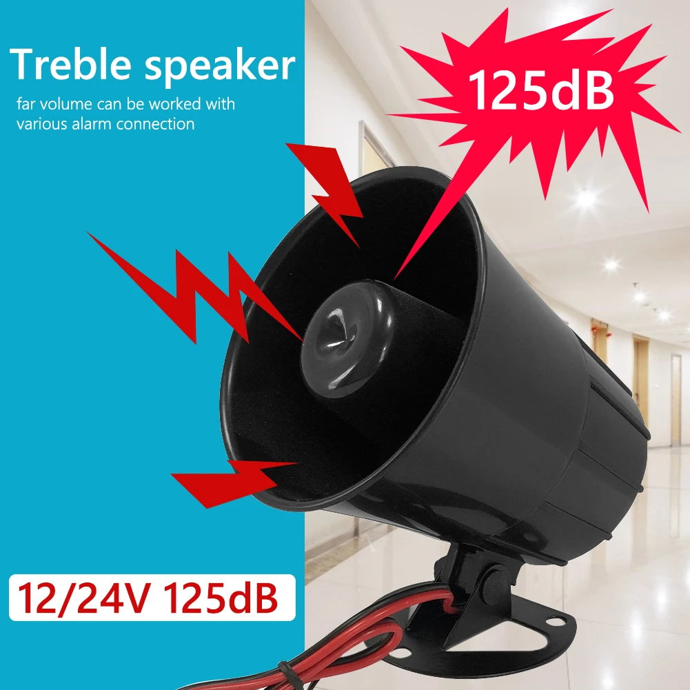 Universal 12V 24V Loud Warning Alarm Sirens Electric 125dB Horn Outdoor Personal for Car Motorcycle Truck Ship SUV Accessory |