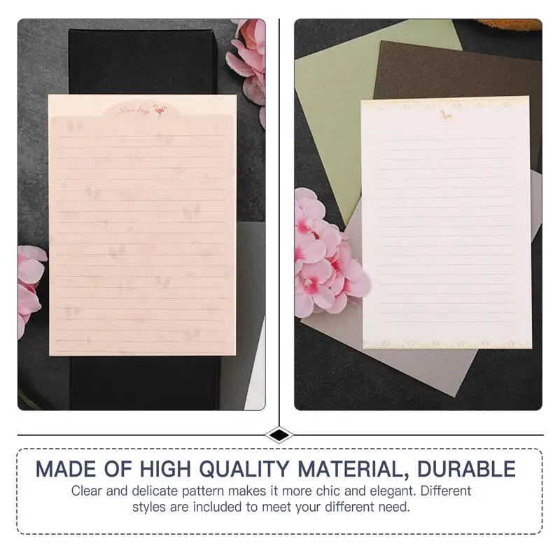 Floral Design Letter Paper Envelopes Set Writing Paper Note Sets Stationery Gift Printing Products Letter Pad