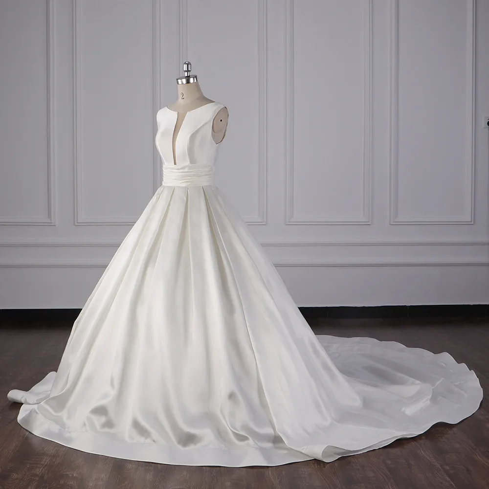 Реальное изображение Wellbirth Vestido de novia ТРАПЕЦИЕВИДНОЕ свадебное платье трапециевидной формы со шнуровкой спина подвенечное платье js008