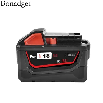 

Bonadget For Milwaukee M18 9000mAh 18V M18 Power Tools Rechargeable Li-ion Battery Replacement 48-11-1815 48-11-1850 48-11-1840