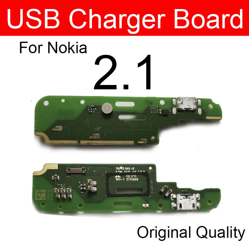 Плата для зарядки микрофона и USB для Nokia 1, 2, 2,1, 3, 3,1, 5, 5,1 Plus, X5, 2GEN, TA-1054, микрофонная зарядка, usb-разъем, запасная плата - Цвет: For NK 2.1 With IC