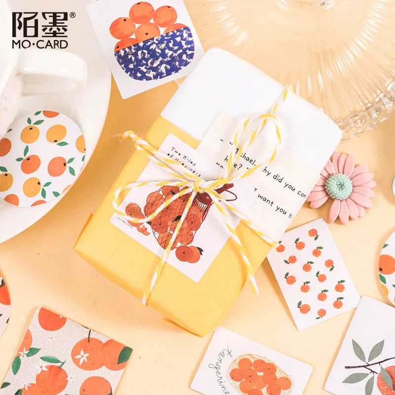 46 Pcs/pack Fresh Fruits Orange Stationery Sticker Scrapbooking Journal Diary Diy Label Craft Stickers For Kids Boys Girls