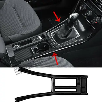 

Fit For Volkswagen Golf 7.5 2018 Carbon Fiber Gear Shift Box Water Cup Holder Panel Trim 1pcs