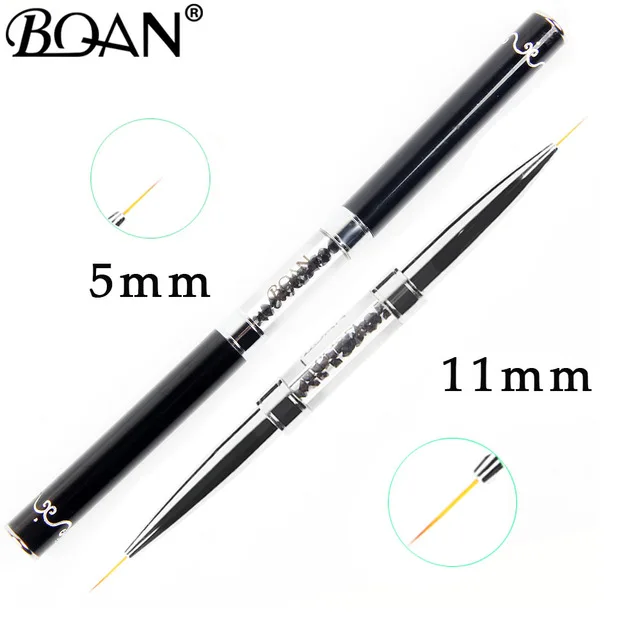 5mm 11mm BQAN 1 шт. Кисть для ногтей с эффектом омбре кисть для рисования ногтей УФ-Гель-лак градиентный цвет стразы кристалл акриловая ручка для рисования ногтей - Цвет: 5mm 11mm