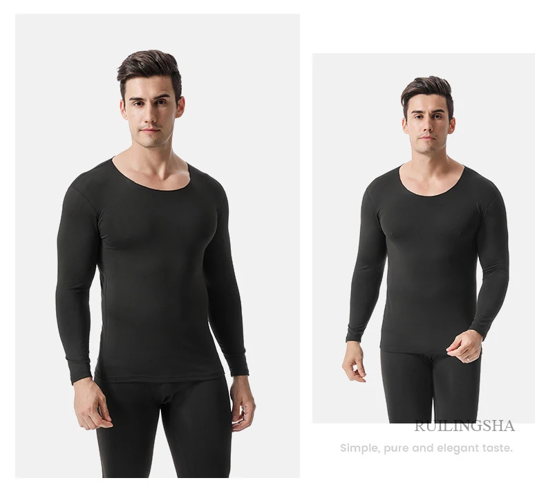 New Men Trackless Thermal Underwear Young Warm and Thickened Cotton Long John Suits long johns tesco