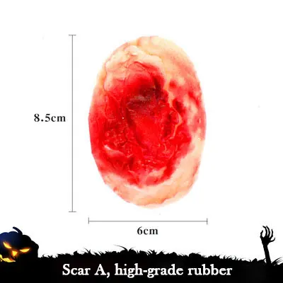 Хэллоуин украшения ужас фальшивые шрамы кровавый макияж моделирование шрамы Хэллоуин декоративные ран страшная кровь травм наклейки - Цвет: 1PCS