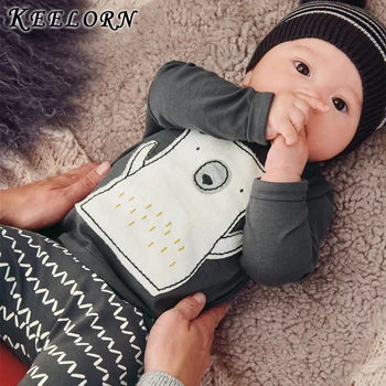 

Keelorn Baby Clothing Set Fashion Spring Newborn Cotton Infant Baby Boy Girl Unisex T shirt Tops+Pants 2PCS Outfits Clothes Set