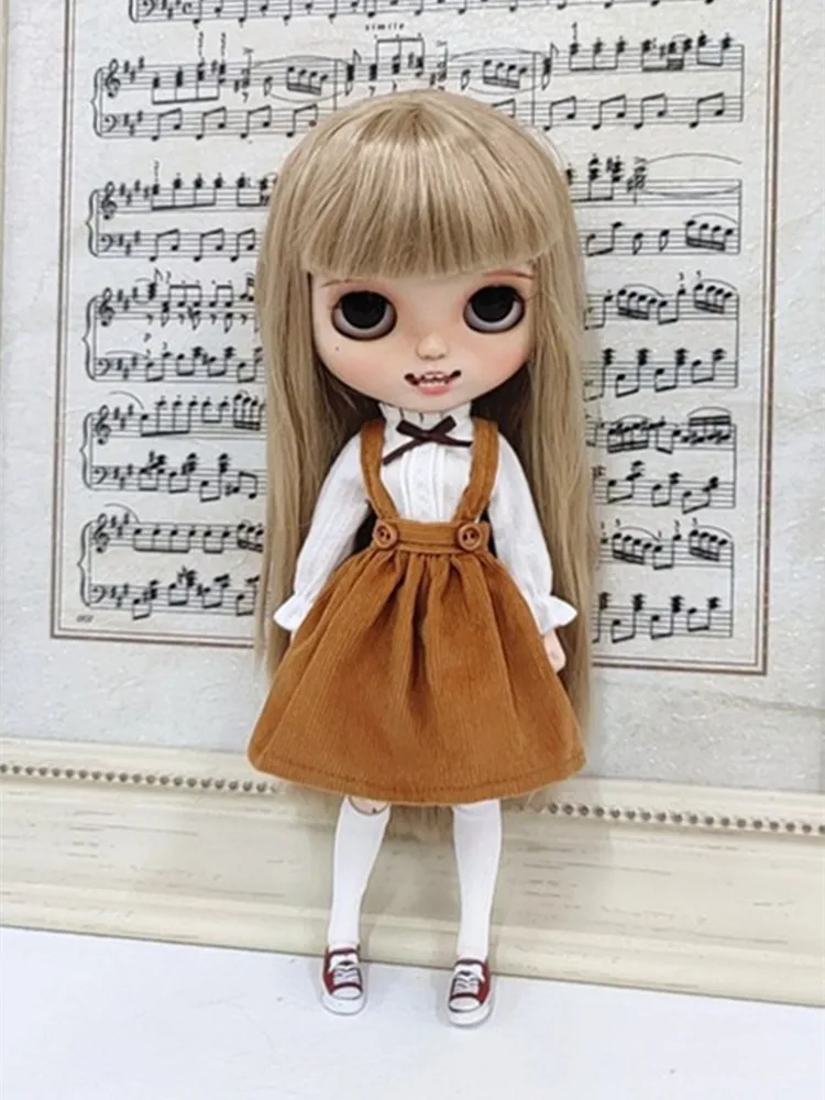 Blyth Corduroy Strap Skirt OB24 Dress 1/6Doll Outfit (Fit Azone Licca Pullip Lati ICY JerryB) | Игрушки и хобби