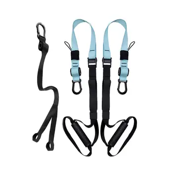 

2in1 Full System Training Resistance Band Set Bodyweight Suspension Exercise Straps Fitness Equipment For Home Gym