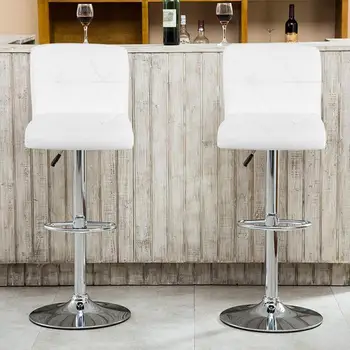 

Ship from France 2pcs Bar Chair Modern European Americal Bar Stool Swivel Lifting High Stool tabouret de bar home Funiture HWC