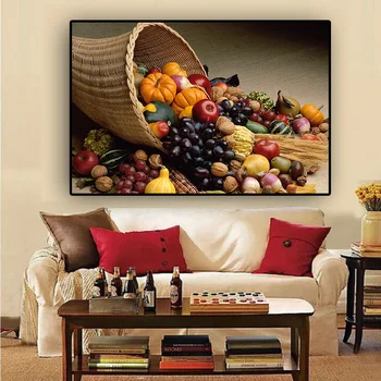 

Fruit Vegetable Cooking Supplie Posters and Prints Canvas Painting Scandinavian Art Wall Picture For Living Room Kitchen Decor
