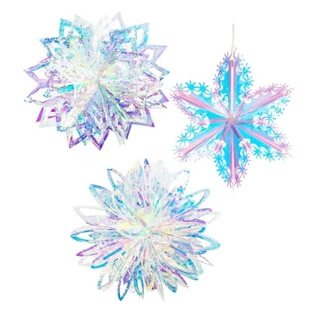 

Merry Christmas Decorations Balls Home Twinkle Laser Star Paper Garland New Year 2021 Noel ChristmasTree Ornaments