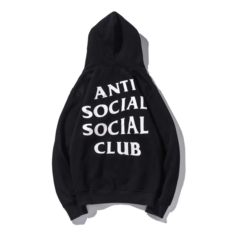 Весна и осень стиль ASSC печатные буквы Чистый хлопок плюс бархат пуловер с капюшоном