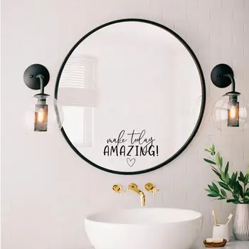 

Makeyes Make today AMAZING Wall Decals,Wall Decal,Bathroom Decor,Window Cling,Mirror Decal,Inspirational Wall Stick Q454