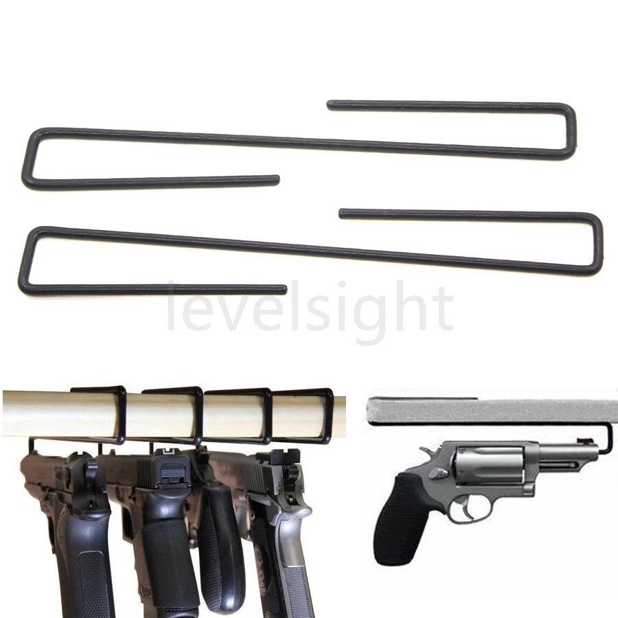 4 шт. кобура для пистолета безопасная вешалка для пистолета упаковка из 4 вешалки для пистолетов удобная вешалка для оружия для полок и сейфов