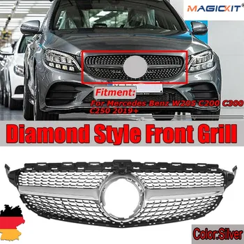 

MagicKit Diamond Style Front Grill AMG Style For Mercedes C-Class W205 C200 C300 With Camera Hole 2019+