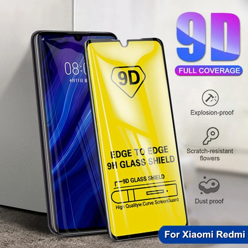 

9D Tempered Glass For Xiaomi Redmi Note 7 6 6A 7A Rro Mi 9T Rro Mi 9 8 SE Lite Mi A2 Lite Mi 6X K20 Rro Screen Protector Glass