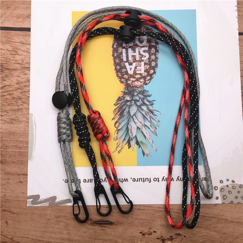 Lanyard For Key Durable Round Cord Metal Hook Military Grade Heavy Duty Utility Necklace Paracord Lanyard Keychain Mobile Phone Straps Aliexpress
