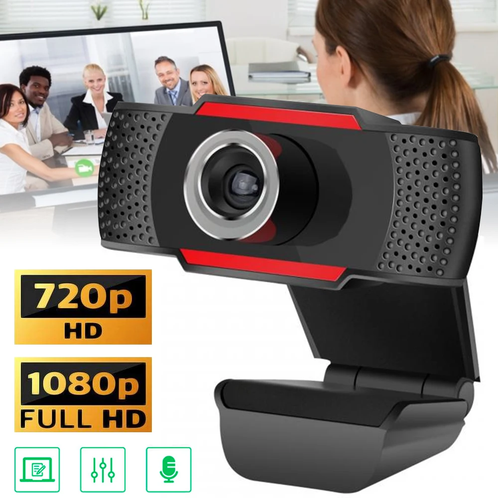

HD 1080P Webcam Mini Computer PC WebCamera with Microphone Rotatable Cameras for Live Broadcast Video Calling Conference Work