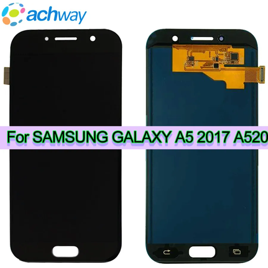 Новый экран A520F для SAMSUNG GALAXY A520 LCDA520F SM A5 2017 сменный сенсорный дисплея LCD 5 2