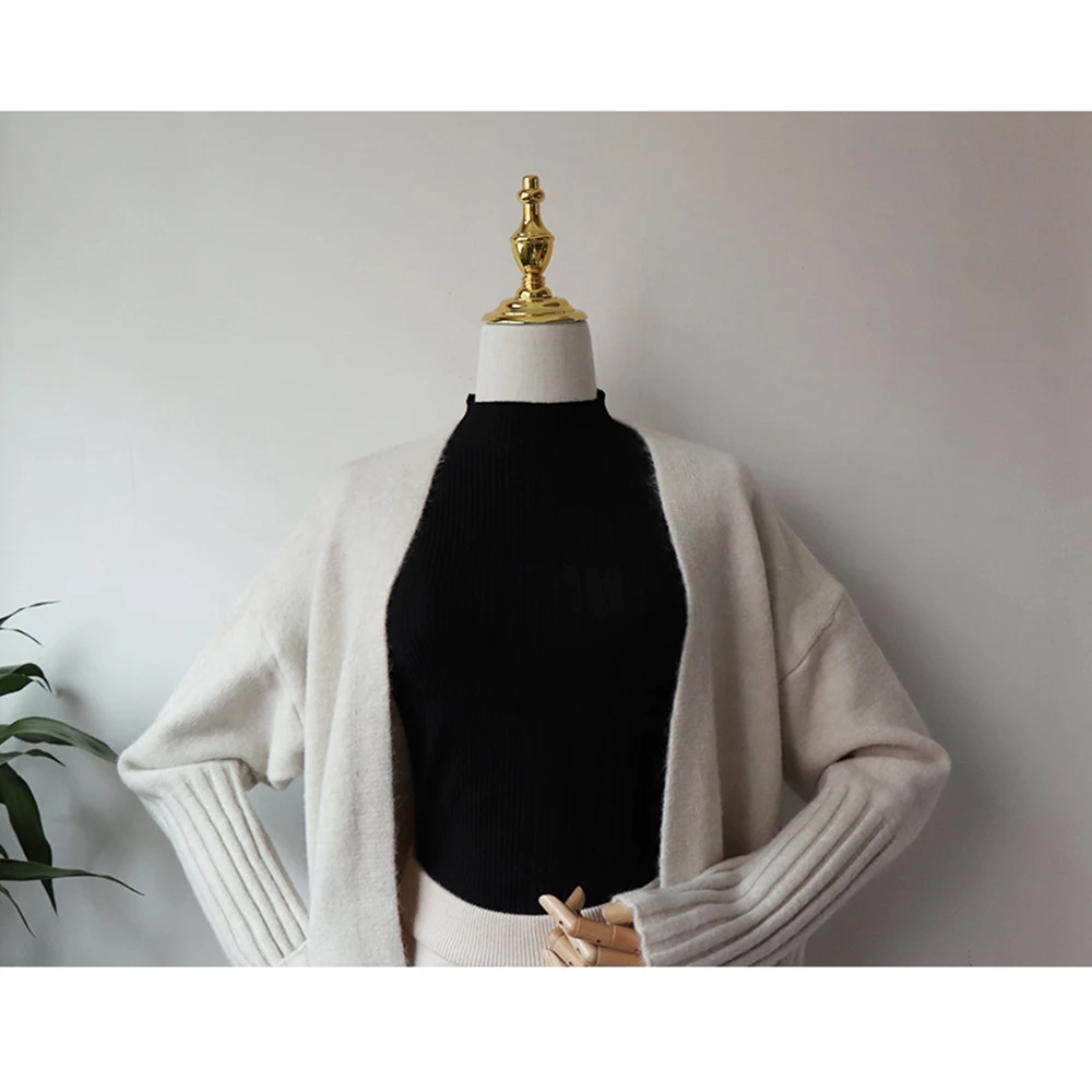 Werynica Белый Элегантный cashmer chaquetas mujer осенний зимний высококачественный Кардиган Женская одежда с карманами vadim