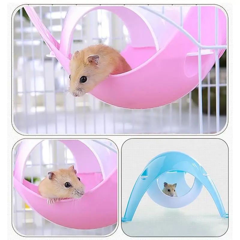 Pet Hamster House Space Pod Dual-Use Plastic Hamster Cage Hammock Small Animal Space Pod Cage For Hamster Rats Hamster Nest