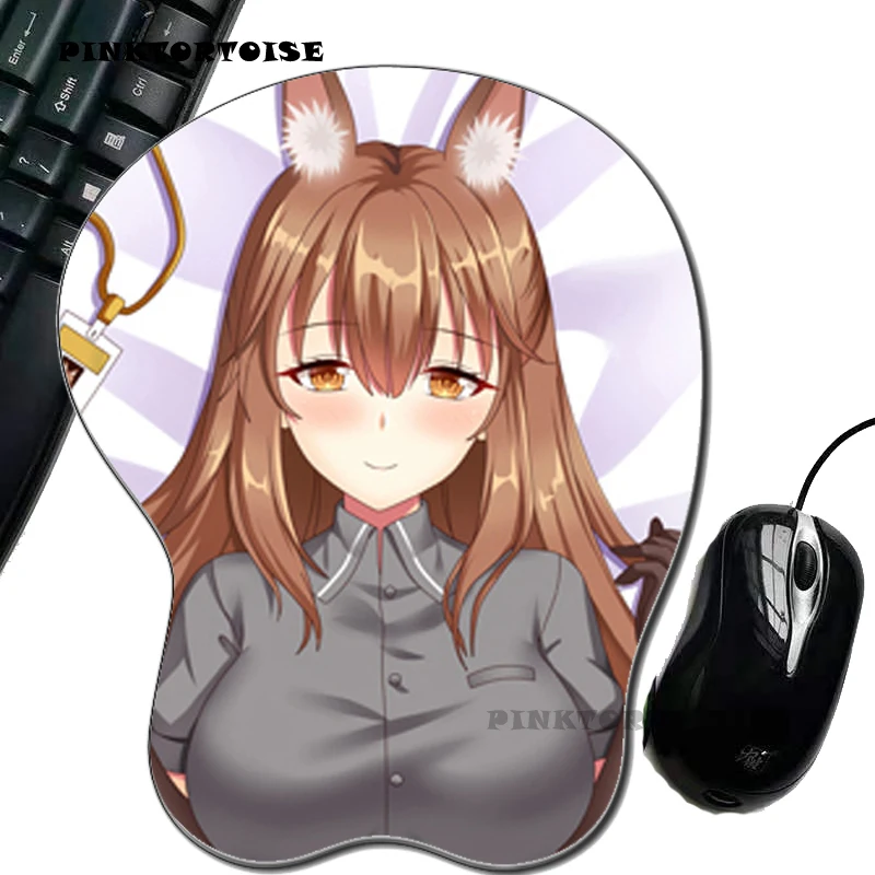 pinktortoise-amiya-anime-silicon-3d-chest-mouse-pad-ergonomic-mouse-pad-amiya-gaming-mouse-pad