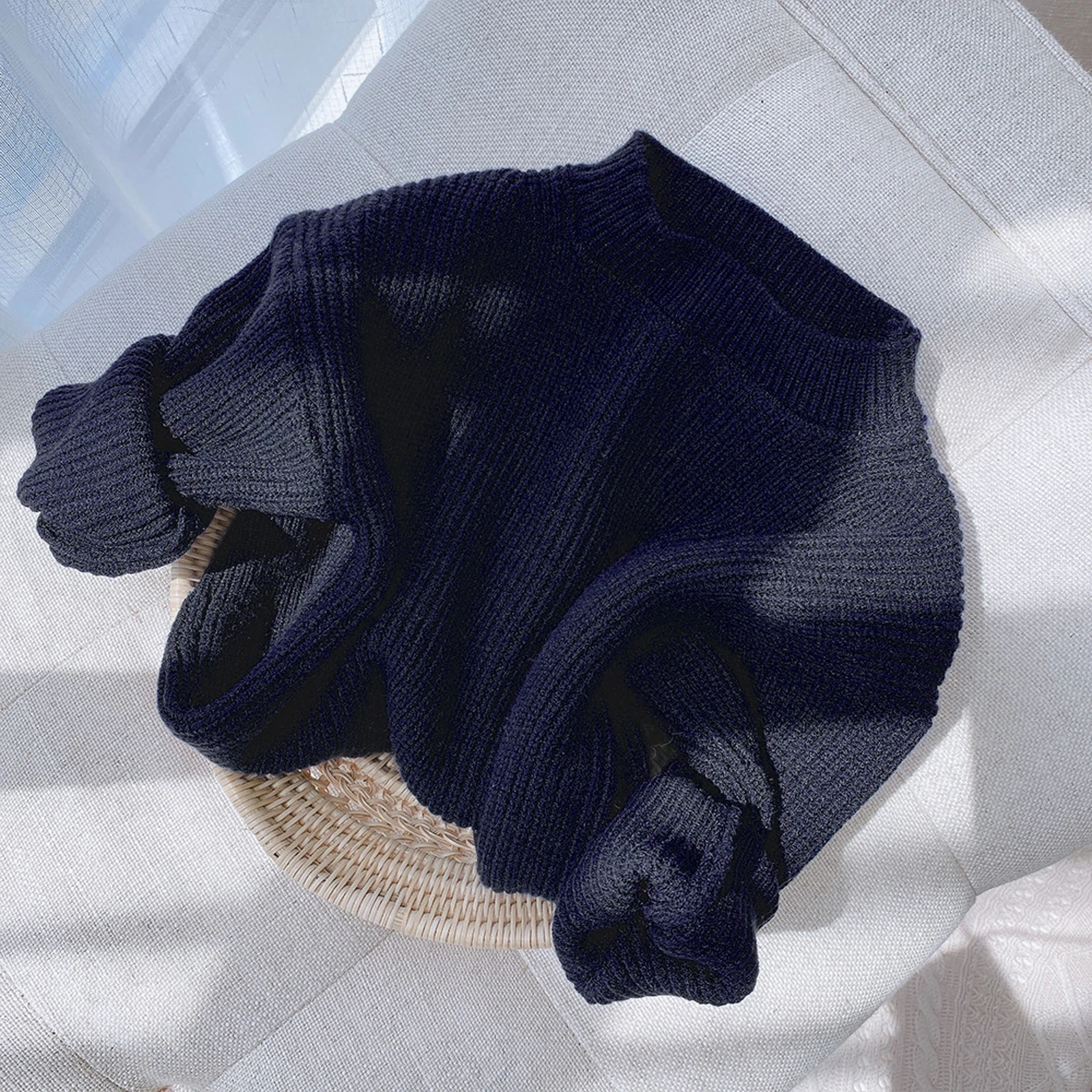 Newest Newborn Baby Girl Boy Knitted Long Sleeve Autumn Winter Sweater Solid Loose Pullover Casual Top Kids Clothes 0-6Y