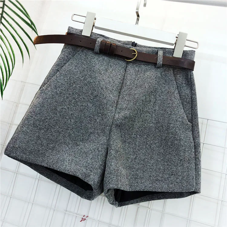 2020 Spring Summer New Arrival Vintage Quality Temperament High Waist A-line Office Skirts Womens With Belt Woolen Mini Skirt 2020 Spring Summer New Arrival Vintage Quality Temperament High Waist A-line Office Skirts Womens With Belt Woolen Mini Skirt
